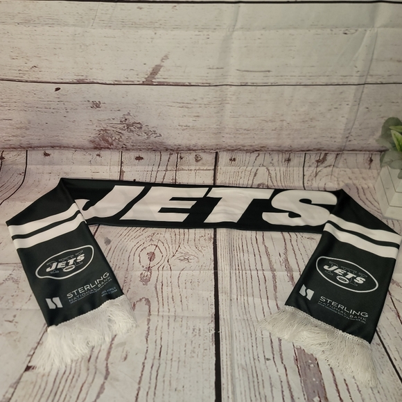 JETS Game Scarve 62" Long with Fringes - Picture 3 of 4